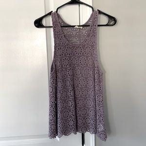 Purple lace tank
